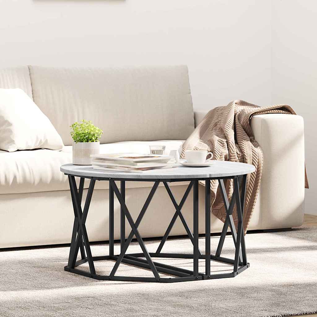 vidaXL Coffee Table Grey Sonoma 80 x 80 x 42 cm 1