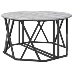 vidaXL Coffee Table Grey Sonoma 80 x 80 x 42 cm 5