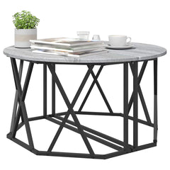 vidaXL Coffee Table Grey Sonoma 80 x 80 x 42 cm 3