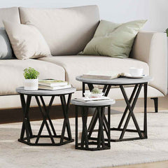 Nesting Side Table 3 pcs 53 x 53 x 40 cm Grey sonoma