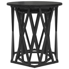 vidaXL Coffee Table 2 pcs Black Oak 50 x 50 x 50 cm 5