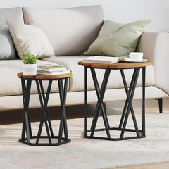 Coffee Table 2 pcs 50 x 50 x 50 cm Old wood