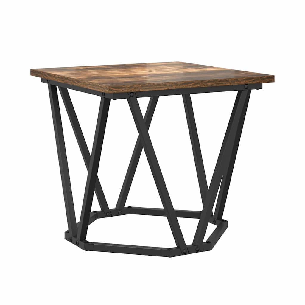vidaXL Side Table Set 2 pcs Smoked Oak 50 x 50 x 40 cm 6