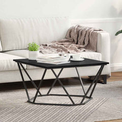 vidaXL Coffee Table Black Oak 80 x 80 x 45 cm 1