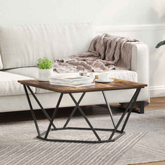 vidaXL Coffee Table Smoked Oak 80 x 80 x 45 cm 1