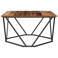 vidaXL Coffee Table Old Wood 80 x 80 x 45 cm Engineered Wood and Steel 5