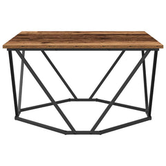 vidaXL Coffee Table Old Wood 80 x 80 x 45 cm Engineered Wood and Steel 6