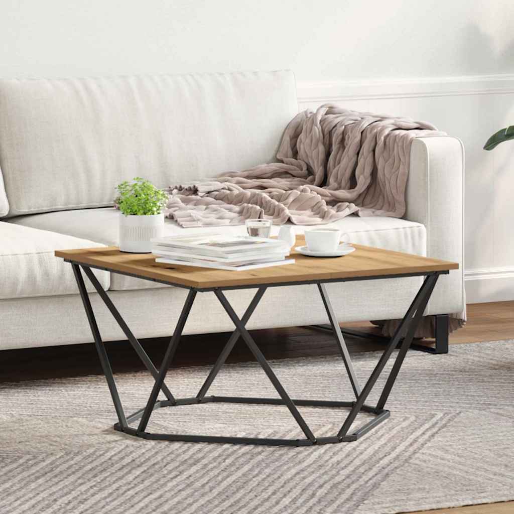 vidaXL Coffee Table Artisan Oak 80 x 80 x 45 cm 1