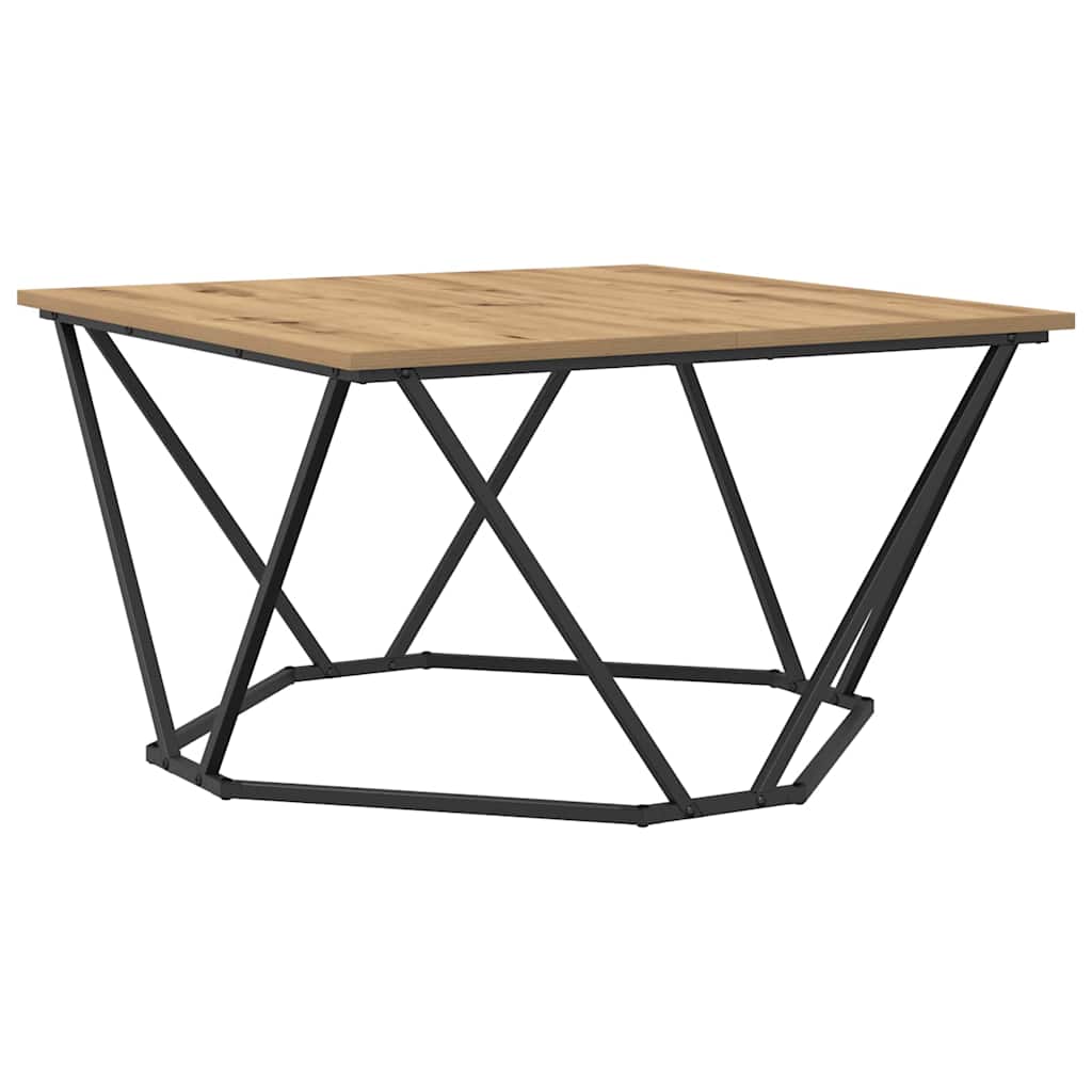 vidaXL Coffee Table Artisan Oak 80 x 80 x 45 cm 2