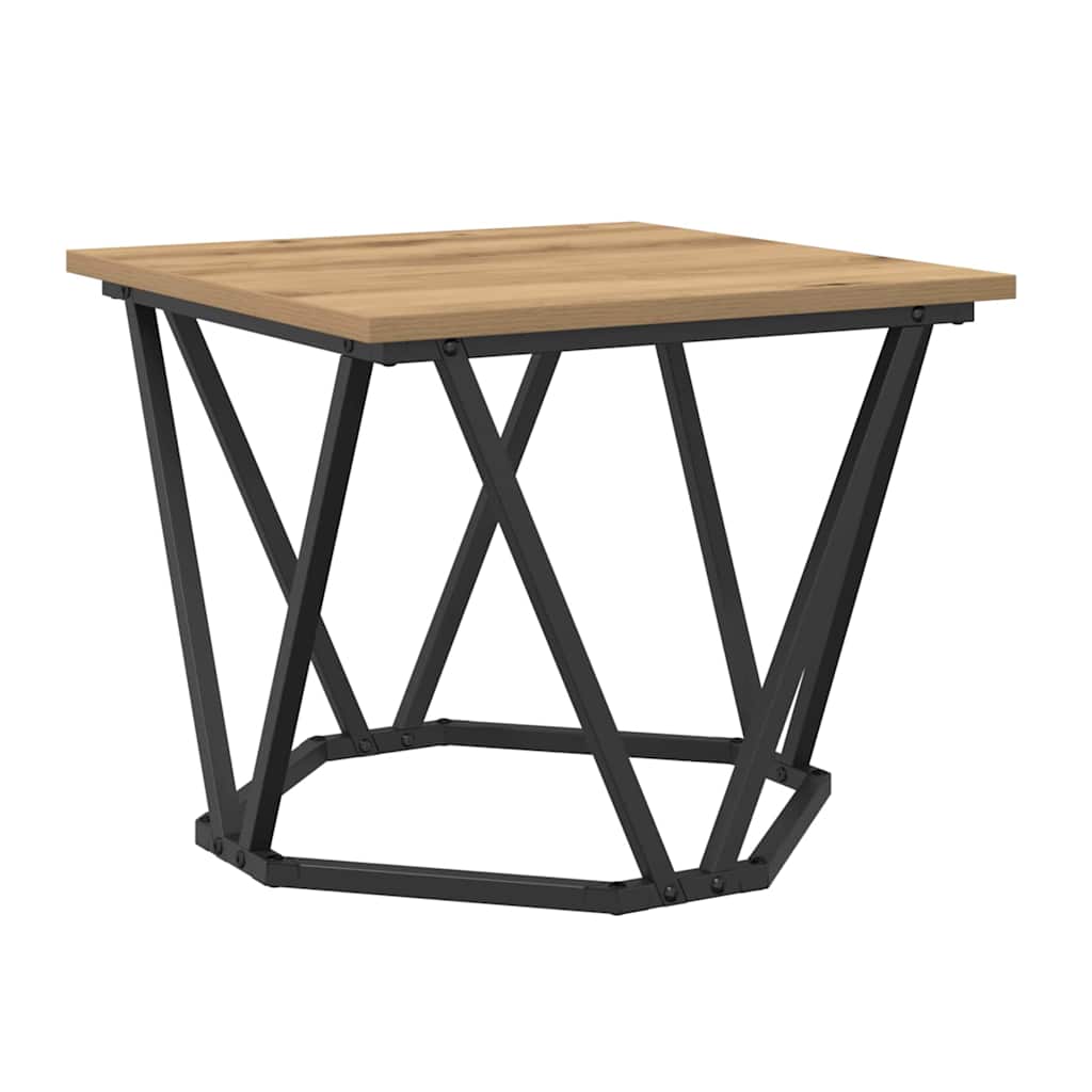 vidaXL Coffee Table 3 pcs Artisan Oak 50 x 50 x 40 cm 6