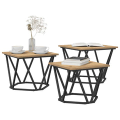 vidaXL Coffee Table 3 pcs Artisan Oak 50 x 50 x 40 cm 3
