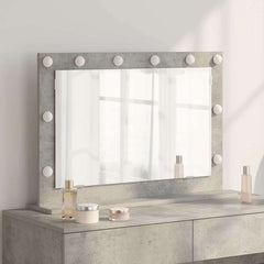 vidaXL Vanity Mirror Concrete Grey 80 x 55 x 18 cm Rectangular 1