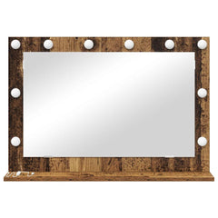 vidaXL Vanity Mirror Old Wood 80 x 55 x 18 cm Rectangular 4