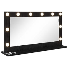 vidaXL Vanity Mirror Black Oak 80 x 45 x 18 cm Rectangular 2