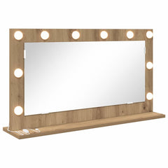 Vanity Mirror 80 x 45 x 18 cm Rectangular Depth 45 cm Width 80 cm Artisan oak