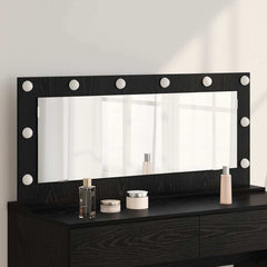 vidaXL Vanity Mirror Black Oak 100 x 45 x 18 cm Rectangular 1