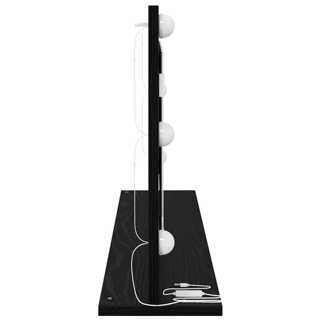 vidaXL Vanity Mirror Black Oak 100 x 45 x 18 cm Rectangular 5