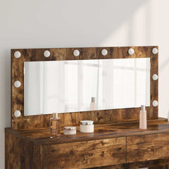 vidaXL Vanity Mirror Smoked Oak 100 x 45 x 18 cm Rectangular 1