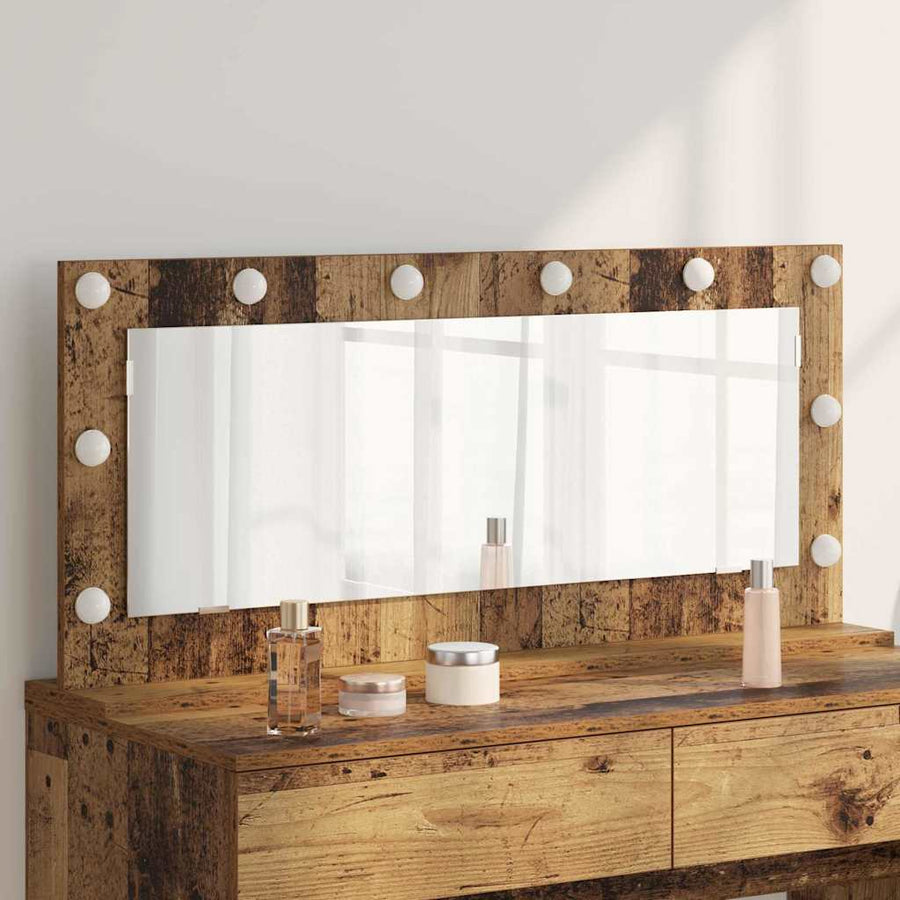 vidaXL Vanity Mirror Old Wood 100 x 45 x 18 cm Rectangular 1