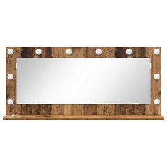 vidaXL Vanity Mirror Old Wood 100 x 45 x 18 cm Rectangular 4