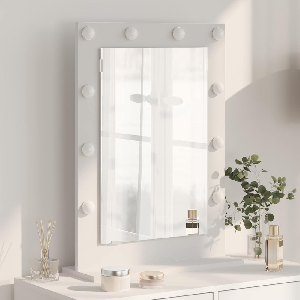Vanity Mirror 70 x 50 x 18 cm Rectangular White