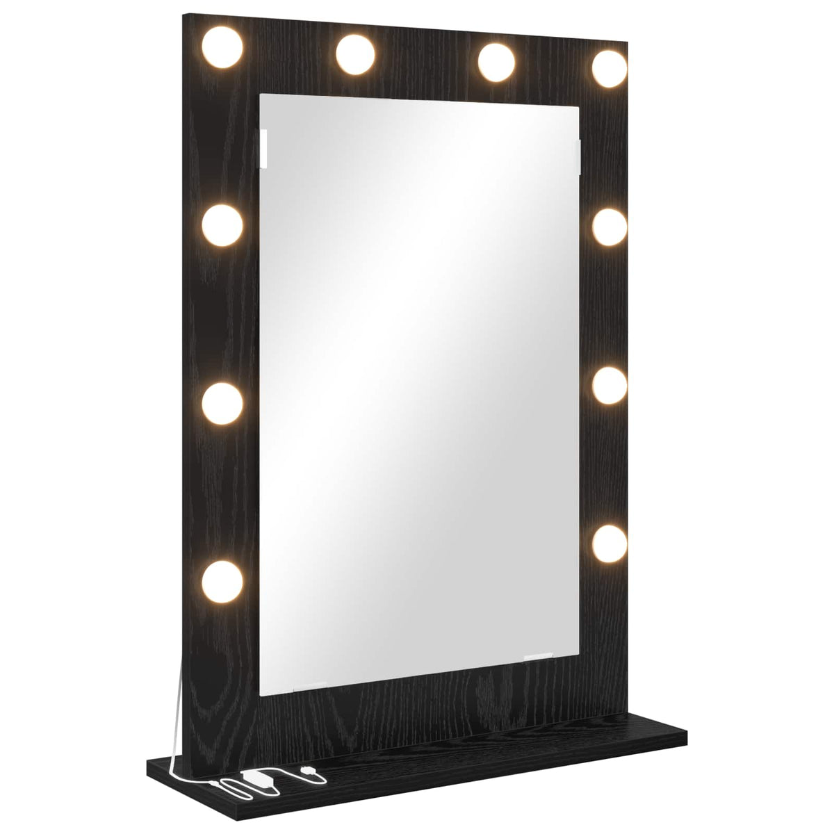 Vanity Mirror 70 x 50 x 18 cm Rectangular Black oak