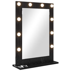 Vanity Mirror 70 x 50 x 18 cm Rectangular Black oak