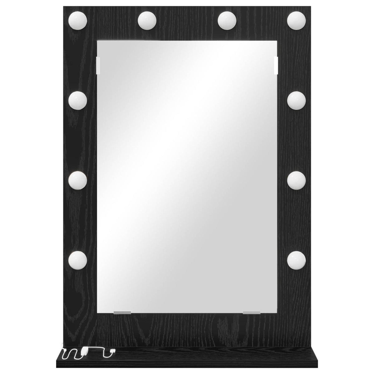 Vanity Mirror 70 x 50 x 18 cm Rectangular Black oak