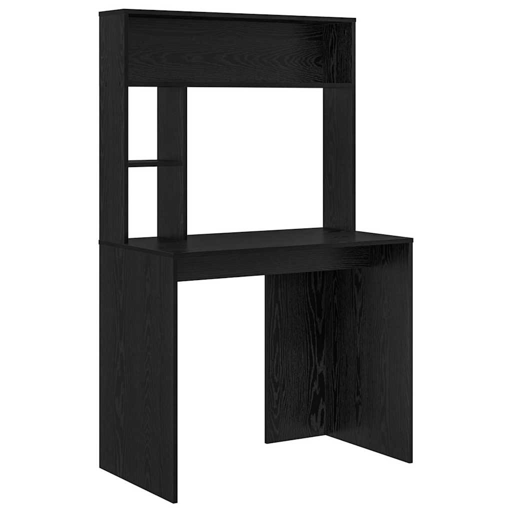 vidaXL Desk Black Oak 91 x 50 x 149 cm Engineered Wood 2