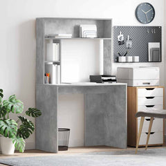 vidaXL Desk Concrete Grey 91 x 50 x 149 cm Engineered Wood 1