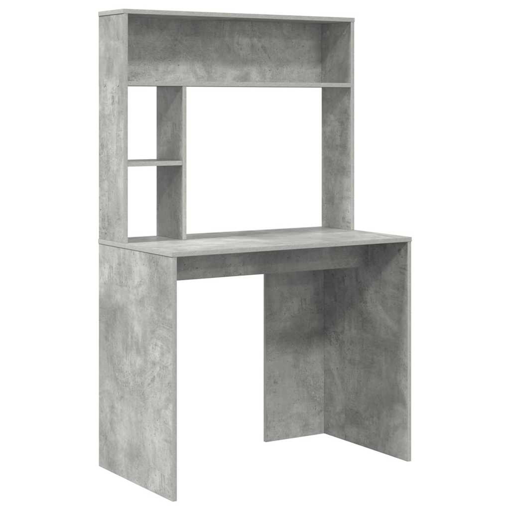 vidaXL Desk Concrete Grey 91 x 50 x 149 cm Engineered Wood 2