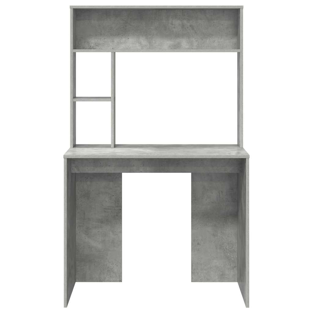 vidaXL Desk Concrete Grey 91 x 50 x 149 cm Engineered Wood 5
