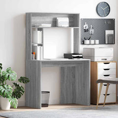 vidaXL Desk Grey Sonoma 91 x 50 x 149 cm Engineered Wood 1