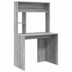 vidaXL Desk Grey Sonoma 91 x 50 x 149 cm Engineered Wood 2