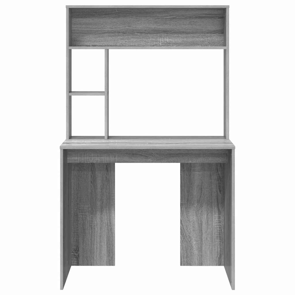 vidaXL Desk Grey Sonoma 91 x 50 x 149 cm Engineered Wood 5