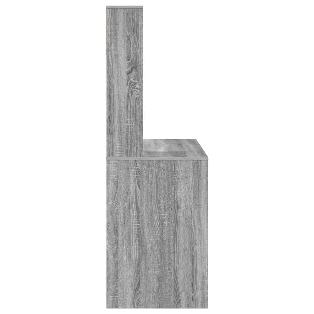 vidaXL Desk Grey Sonoma 91 x 50 x 149 cm Engineered Wood 6