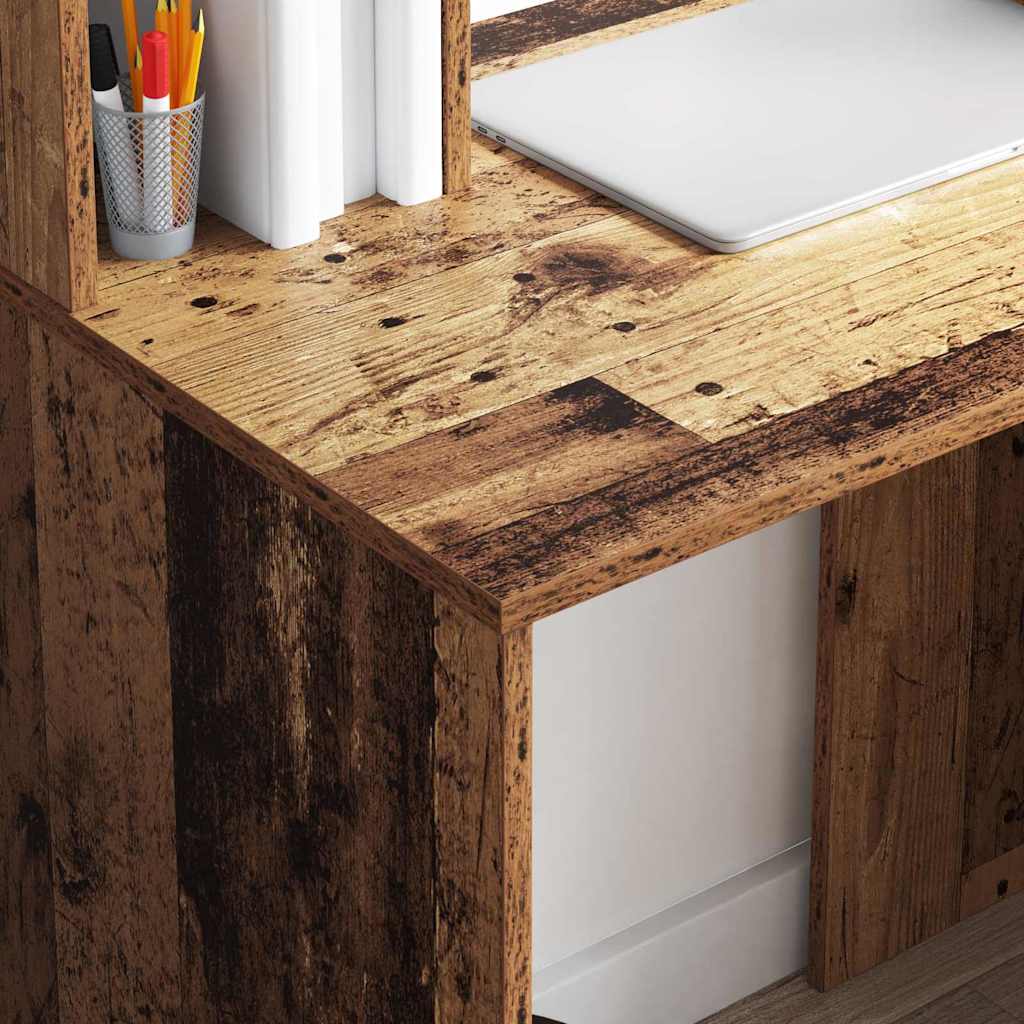 vidaXL Desk Old Wood 91 x 50 x 149 cm Engineered Wood 4
