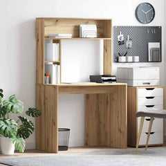 vidaXL Desk Artisan Oak 91 x 50 x 149 cm Engineered Wood 1