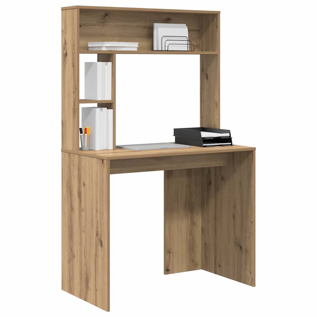 vidaXL Desk Artisan Oak 91 x 50 x 149 cm Engineered Wood 3