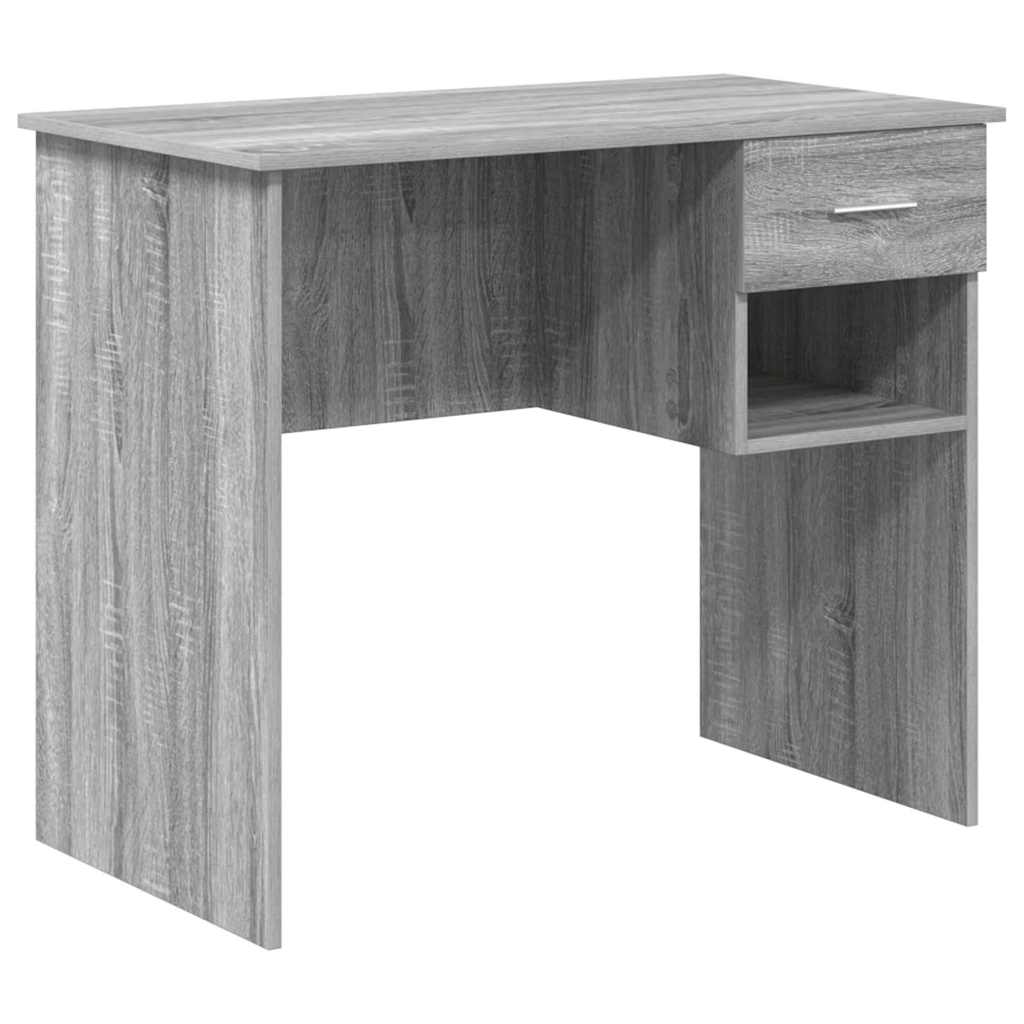 vidaXL Desk Grey Sonoma 90 x 49 x 75 cm Engineered Wood 2