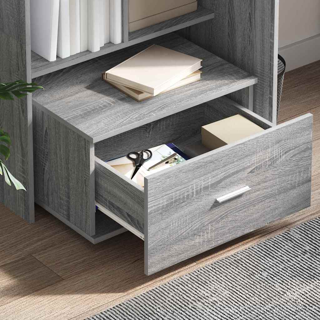 vidaXL Drawer Cabinet 55 x 45 x 31 cm Grey Sonoma 4