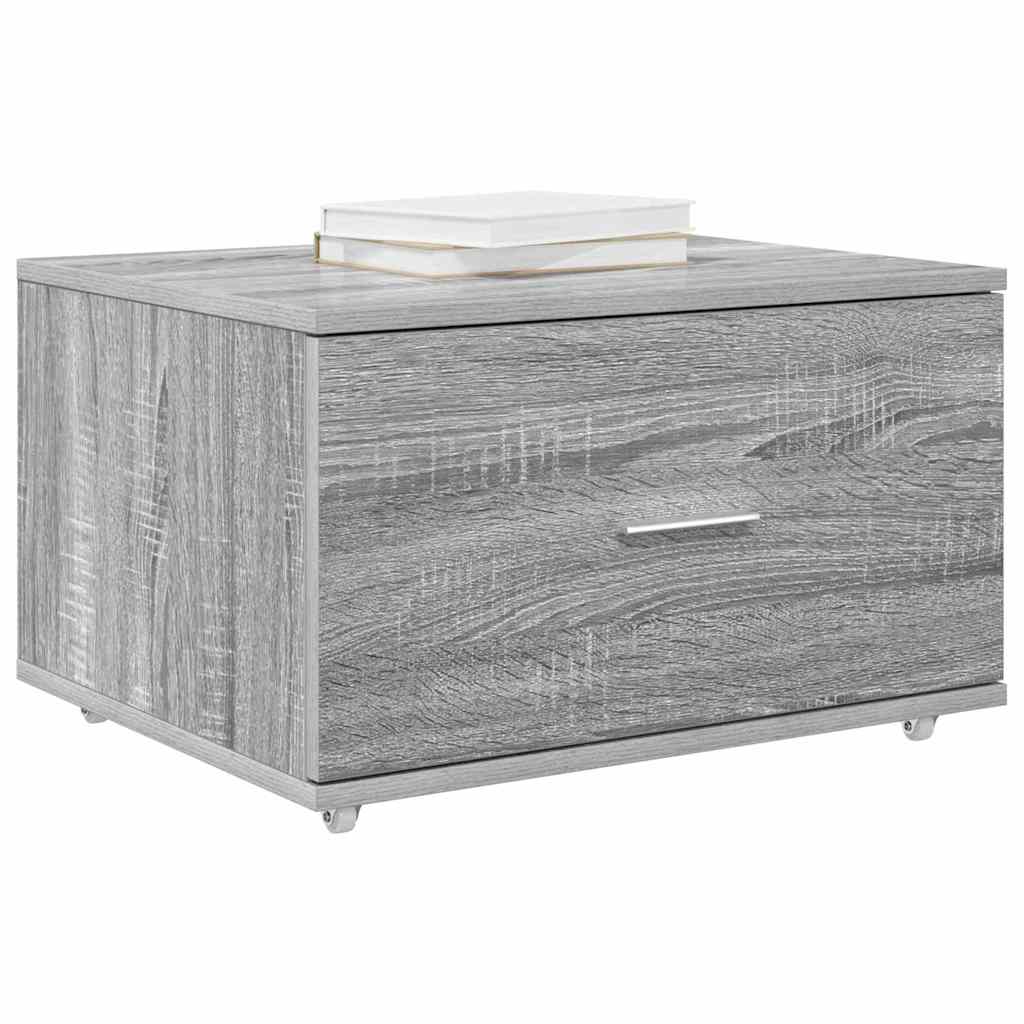 vidaXL Drawer Cabinet 55 x 45 x 31 cm Grey Sonoma 3