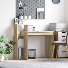 vidaXL Desk Sonoma Oak Engineered Wood 100 x 40 x 90 cm 1