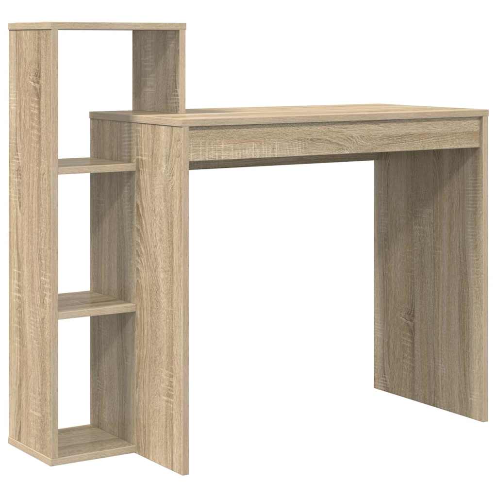 vidaXL Desk Sonoma Oak Engineered Wood 100 x 40 x 90 cm 2