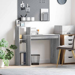 vidaXL Desk Grey Sonoma Engineered Wood 100 x 40 x 90 cm 1
