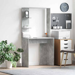 Desk Engineered Wood 78.5 x 37 x 154.5 cm Concrete grey