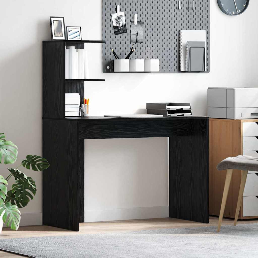 Desk 102 x 50 x 124 cm Engineered Wood Black oak