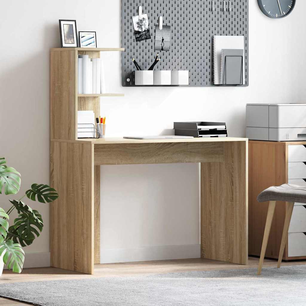 Desk 102 x 50 x 124 cm Engineered Wood Sonoma oak