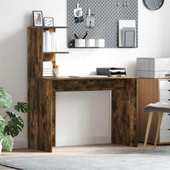 Desk 102 x 50 x 124 cm Engineered Wood Smoked oak