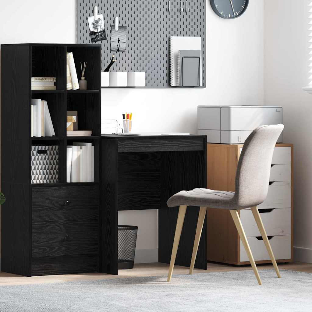 vidaXL Desk Black Oak 60 x 50 x 76 cm 1